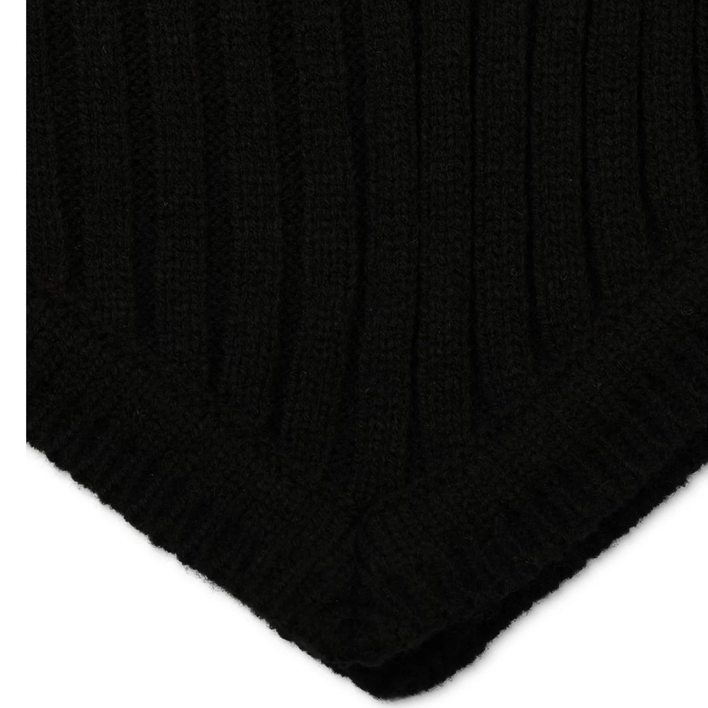 NWT Michael Kors Women's Black Wide-Rib Button Turtleneck Poncho - Picture 4 of 4